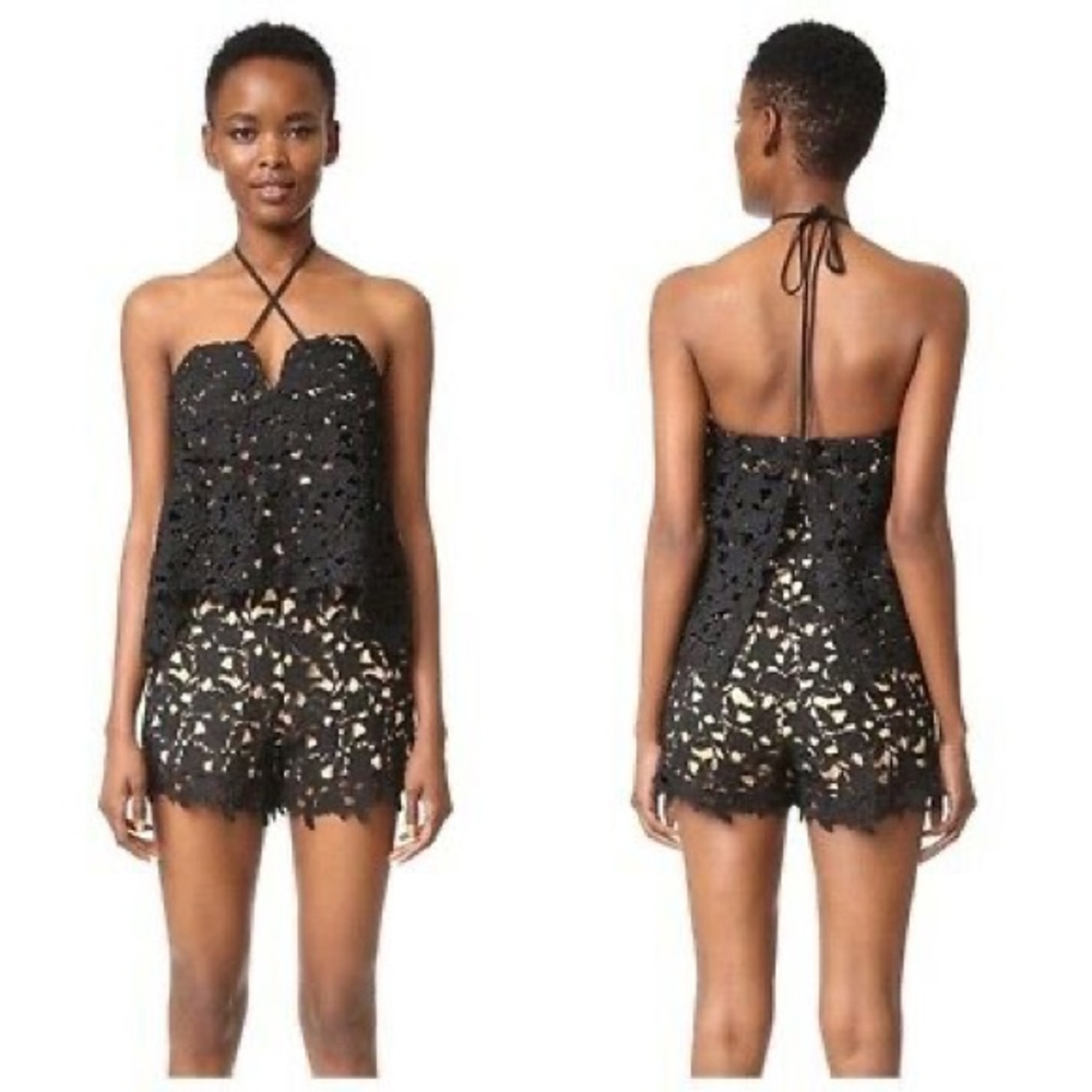 J.O.A Black Lace Romper